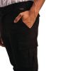 Stretch Slim Combat Trousers Black
