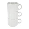 Olympia Whiteware Stacking Tea Cups 7oz 200ml (Pack of 12)