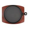 Olympia Cast Iron Round Sizzler with Wooden Stand