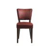 Oregon Wenge Wood and Faux Leather Dining Chair Bordeaux (Pack of 2)
