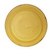 Churchill Stonecast Round Coupe Plate Mustard Seed Yellow 220mm (Pack of 12)