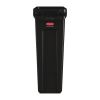Rubbermaid Slim Jim Container With Venting Channels Black 87Ltr