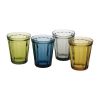 Olympia Cabot Panelled Glass Tumbler Green 260ml (Pack of 6)