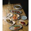 Churchill Mineral Oval Chef Plates Blue 150 x 299mm (Pack of 12)