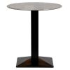 Turin Metal Base Round Dining Table with Laminate Top Concrete 600mm