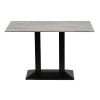 Turin Metal Base Rectangular Dining Table with Laminate Top Concrete 1200x700mm