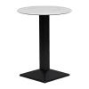 Turin Metal Base Round Poseur Table with Laminate Top Marble 600mm