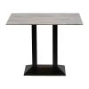Turin Metal Base Rectangular Poseur Table with Laminate Top Concrete 1200x700mm