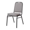Bolero Square Back Banquet Chairs Black & Grey (Pack of 4)