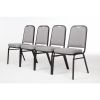 Bolero Square Back Banquet Chairs Black & Grey (Pack of 4)