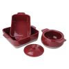 Olympia Red And Taupe Ceramic Roasting Dish 4.2Ltr