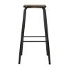 Bolero Cantina High Stools with Wooden Seat Pad Black (Pack of 4)