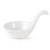 Olympia Whiteware Miniature Spoon Shape Dipping Bowls 57x 57mm (Pack of 12)
