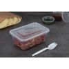 Fiesta Recyclable Plastic Microwavable Containers with Lid (Pack of 250)
