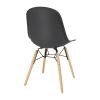 Bolero Arlo PP Moulded Side Chair Charcoal with Spindle Legs (Pack of 2)