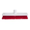 Jantex Hygiene Broom Soft Bristle Red 12in