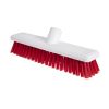 Jantex Hygiene Broom Soft Bristle Red 12in