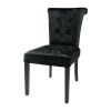 Bolero Black Crushed Velvet Dining Chair (Pack of 2)