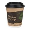 Fiesta Compostable Coffee Cup Lids 225ml / 8oz (Pack of 50)