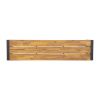 Bolero Acacia Wood and Steel Industrial Benches 1600mm (Pack of 2)