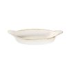 Churchill Stonecast Oval Eared Dishes Barley White 232mm (Pack of 6)