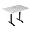 Bolero Pre-Drilled Rectangular Table Top Marble Effect 700mm