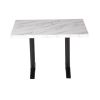 Bolero Pre-Drilled Rectangular Table Top Marble Effect 700mm