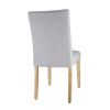 Bolero Chiswick Button Dining Chairs French Grey (Pack of 2)