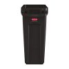 Rubbermaid Slim Jim Container With Venting Channels Brown 60Ltr