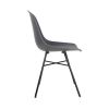 Bolero Arlo Side Chairs with Metal Frame Charcoal (Pack of 2)