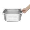 Vogue Stainless Steel Perforated 1/2 Gastronorm Tray
