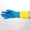 MAPA Alto 405 Liquid-Proof Heavy-Duty Janitorial Gloves Blue and Yellow