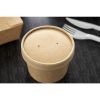 Colpac Recyclable Kraft Microwavable Soup Cup Lids 8oz and 12oz (Pack of 500)
