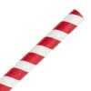 Fiesta Compostable Paper Smoothie Straws Red Stripes (Pack of 250)