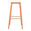Bolero Cantina High Stools with Wooden Seat Pad Orange (Pack of 4)