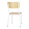 Bolero Cantina Side Chairs with Wooden Seat Pad and Backrest White (Pack of 4)