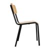 Bolero Cantina Side Chairs with Wooden Seat Pad and Backrest Black (Pack of 4)
