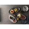 Churchill Studio Prints Stone Chefs Plates Quartz Black 299 x 150mm (Pack of 12)