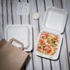 Fiesta Compostable Bagasse Hinged Food Containers (Pack of 200)