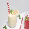 Fiesta Compostable Individually Wrapped Paper Smoothie Straws Red Stripes (Pack of 250)