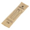 eGreen Individually Kraft Wrapped 4-in-1 Wooden Cutlery Set (Pack of 250)