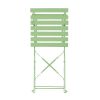 Bolero Pavement Style Steel Folding Chairs Light Green (Pack of 2)