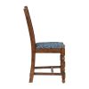 Mayfair Dining Chair with Blue Diamond Padded Seat (Pack of 2)