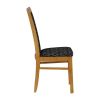 Brooklyn Padded Back Soft Oak Dining Chair with Blue Diamond Padded Seat and Back (Pack of 2)