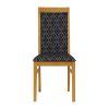 Brooklyn Padded Back Soft Oak Dining Chair with Blue Diamond Padded Seat and Back (Pack of 2)