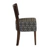 Asti Padded Dark Walnut Dining Chair with Blue Diamond Deep Padded Seat and Back (Pack of 2)