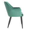 Bolero Lia Velvet Effect Chairs Dark Green (Set of 2)
