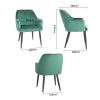 Bolero Lia Velvet Effect Chairs Dark Green (Set of 2)