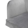 Bolero Lia Velvet Effect Chairs Grey (Set of 2)