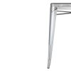 Bolero Bistro Galvanised Steel Square Table 668mm (Single)